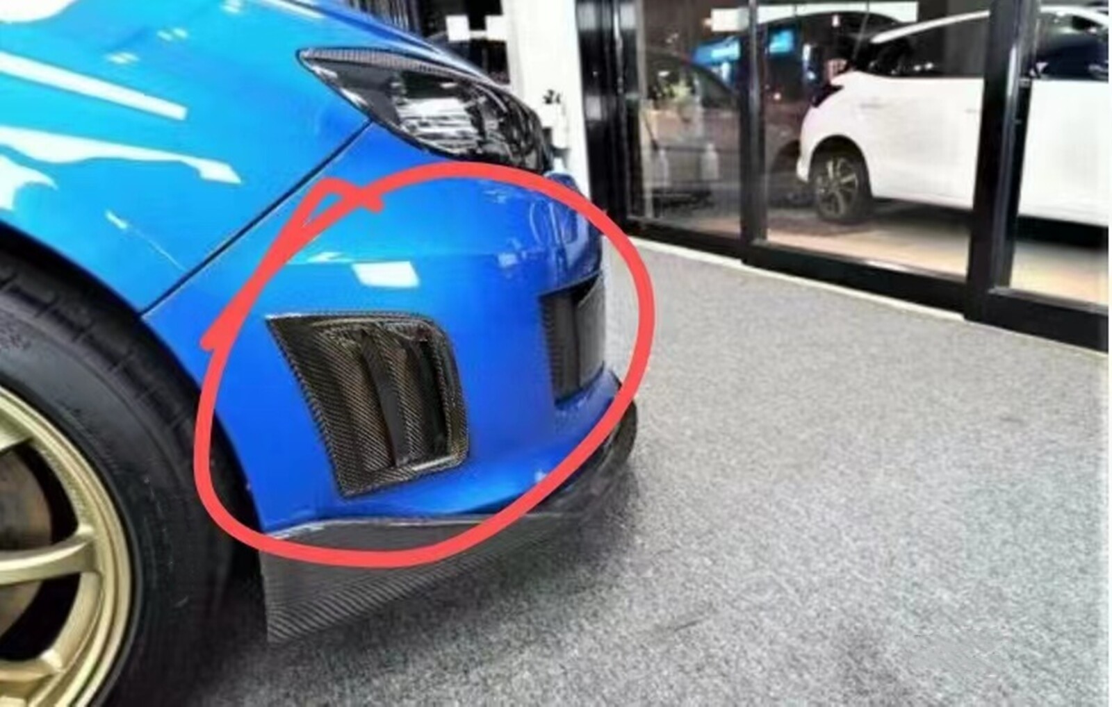 Front Bumper Side Air Vent Cover Trim For Subaru STI WRX GRB Wagon 2008-2014 2x