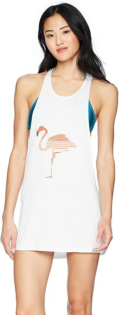 The Bikini Lab 174291 Womens Flamingle Tank Cover-Up Swimwear Multi Size X-Small