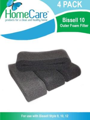 Home Care Bissell 10 Outer Foam Filter 4 Pack for Bissell 