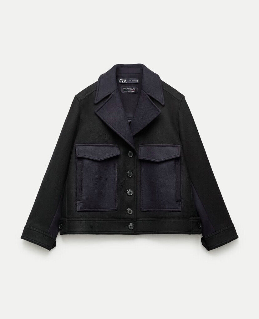 【新品】ZARA 黒 チェスターコートタグ付きSサイズMANTECO 新品】ZARA 黒 チェスターコートタグ付きSサイズMANTECO 2025年