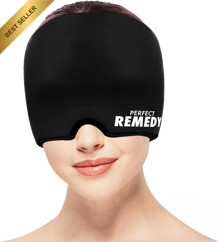 Doctor-Developed Cooling Hat Migraine Relief 360° Head Wrap Ice Pack