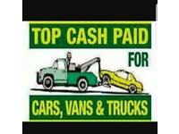 Cash paid for vans and cars same day collection West Yorkshire 