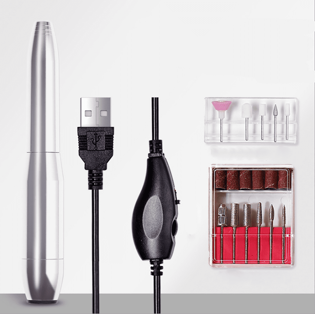 6pcs New Portable Electric Acrylic Nail Drill File Buffer Ma