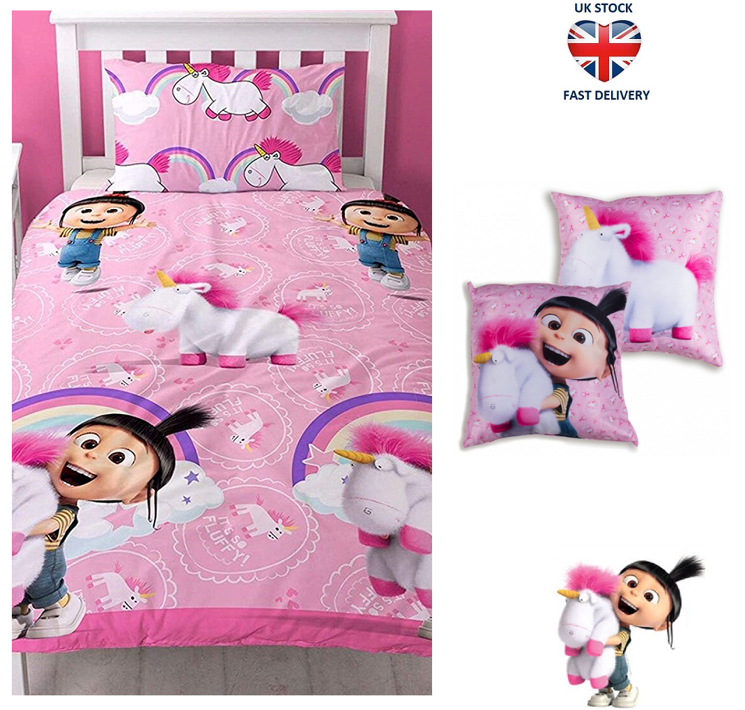 Cot Bed Duvet Cover Despicable Me 3 Daydream Unicorn Single Double