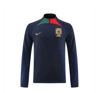 DH6459-100 Nike Portugal 1/4 Zip Slim Fit Strike Drill Men's Size XL Soccer Top