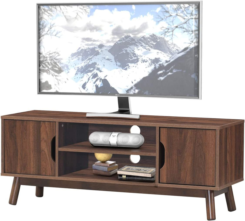 For Flat Screens Up To 55" Entertainment Center 2 Cabinets 2