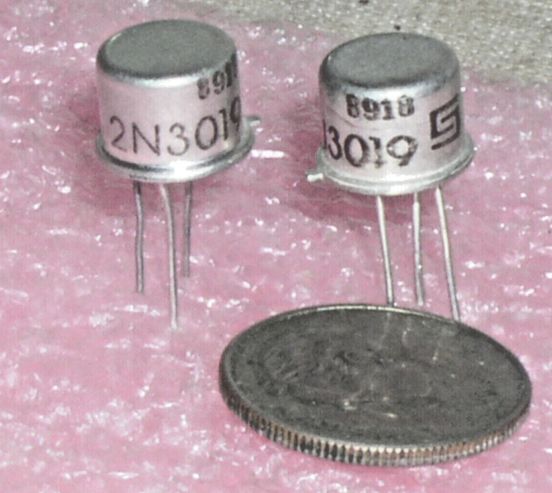 Two (2) New Signetics 2n3019 To-5 To-39 80v 1a Npn Pcb Pwb Bipolar Transistor