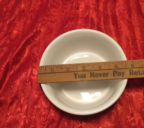 Vintage LTD Chicken Soup Bowl 1985 Get Well Blue White Crock Dish Handles Hen