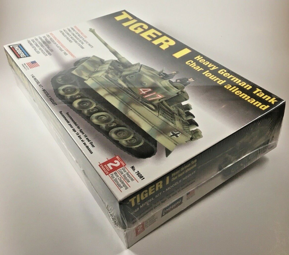 Tiger 1 Heavy German Tank Lindberg 1/48 Scale Plastic Model New Factory Sealed