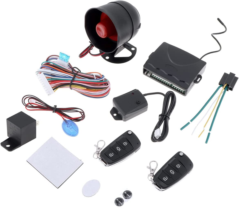 Universal 12V Auto Car Alarm Keyless Entry System with Remote Control Siren Sens