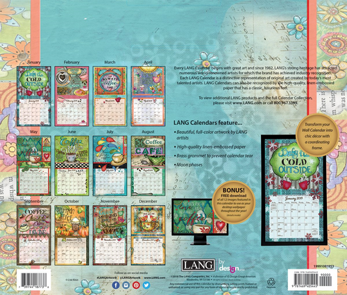 Lang Coffee 2019 Wall Calendar Office Wall Calendar 19991001853