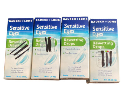 4x Bausch & Lomb Sensitive Eye Rewetting Drops Dryness Relief  1oz Exp 11/2024
