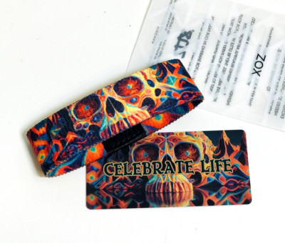 ZOX **CELEBRAT LIFE** Silver Strap Small NIP Wristband w/Card