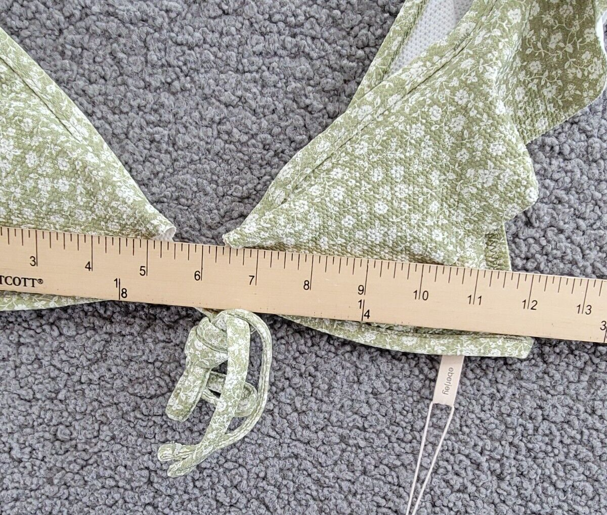 Eberjey Graziela Bikini Top Women's XS Garden Floral Adjustable Back Tie Closure - Picture 5 of 14