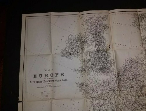 1890 Map of Europe Appleton's Guide Book 33