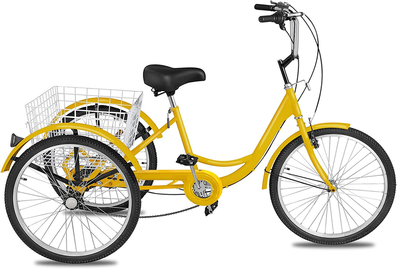 Adult Tricycle Single Three Wheel Bike 24Inch 26Inch Seat Ad
