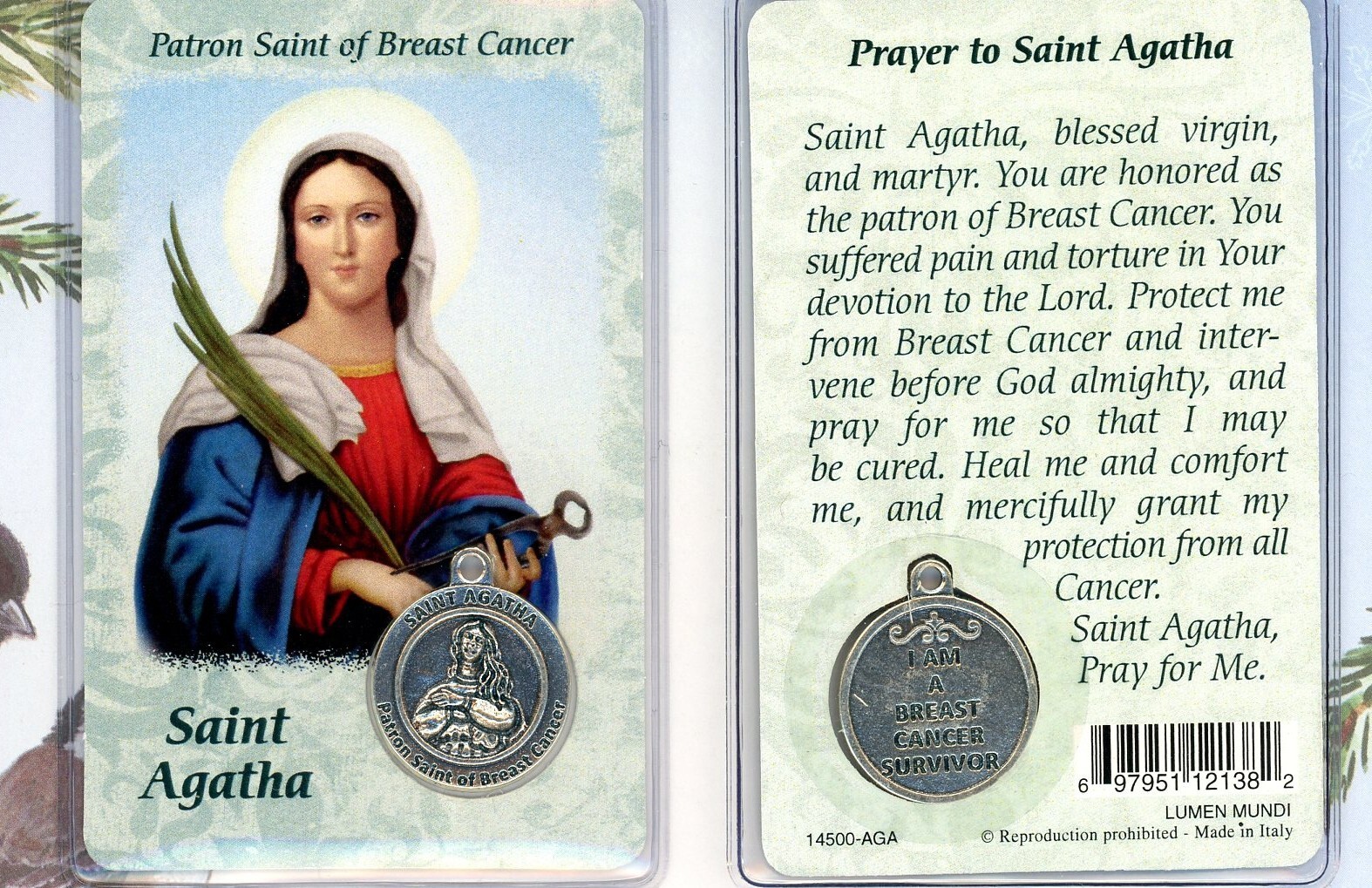 【メタル親父様用】ENGEL / Blood Of Saints Mother Mary Car Double-sided, Two-tone Saint Michael