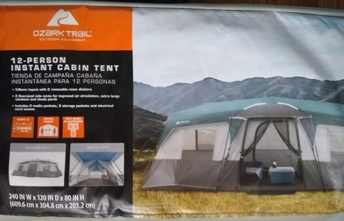 New Ozark Trail 12 Person Instant Cabin Tent Wmt 201080b