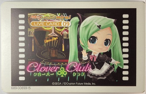 AR Cards Hatsune Miku Project Mirai Live Card 09 Clover Club