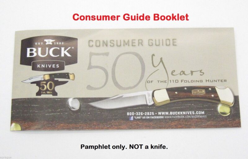 Consumer Guide Buck Knives 50th Anniversary Flyer 110 Folding Hunter 119 401 112