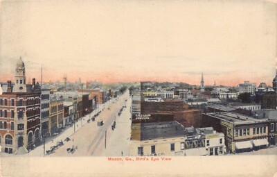 GA~GEORGIA~MACON~BIRDSEYE VIEW OF MACON~LAZARUS JEWELER~C.1910