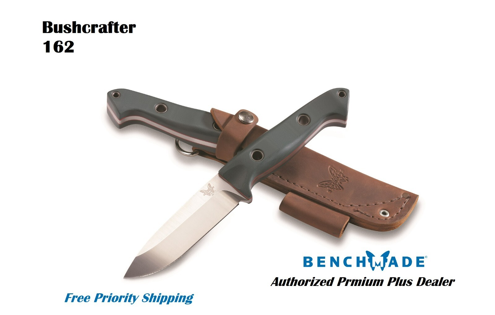 Benchmade 162 Bushcrafter Fixed Blade Knife Drop Point