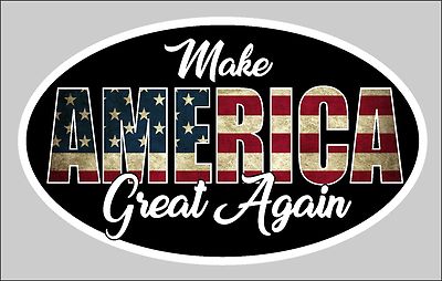 TRUMP MAKE AMERICA GREAT AGAIN MAGA STICKER AMERICAN FLAG DECAL WINDOW BUMPER