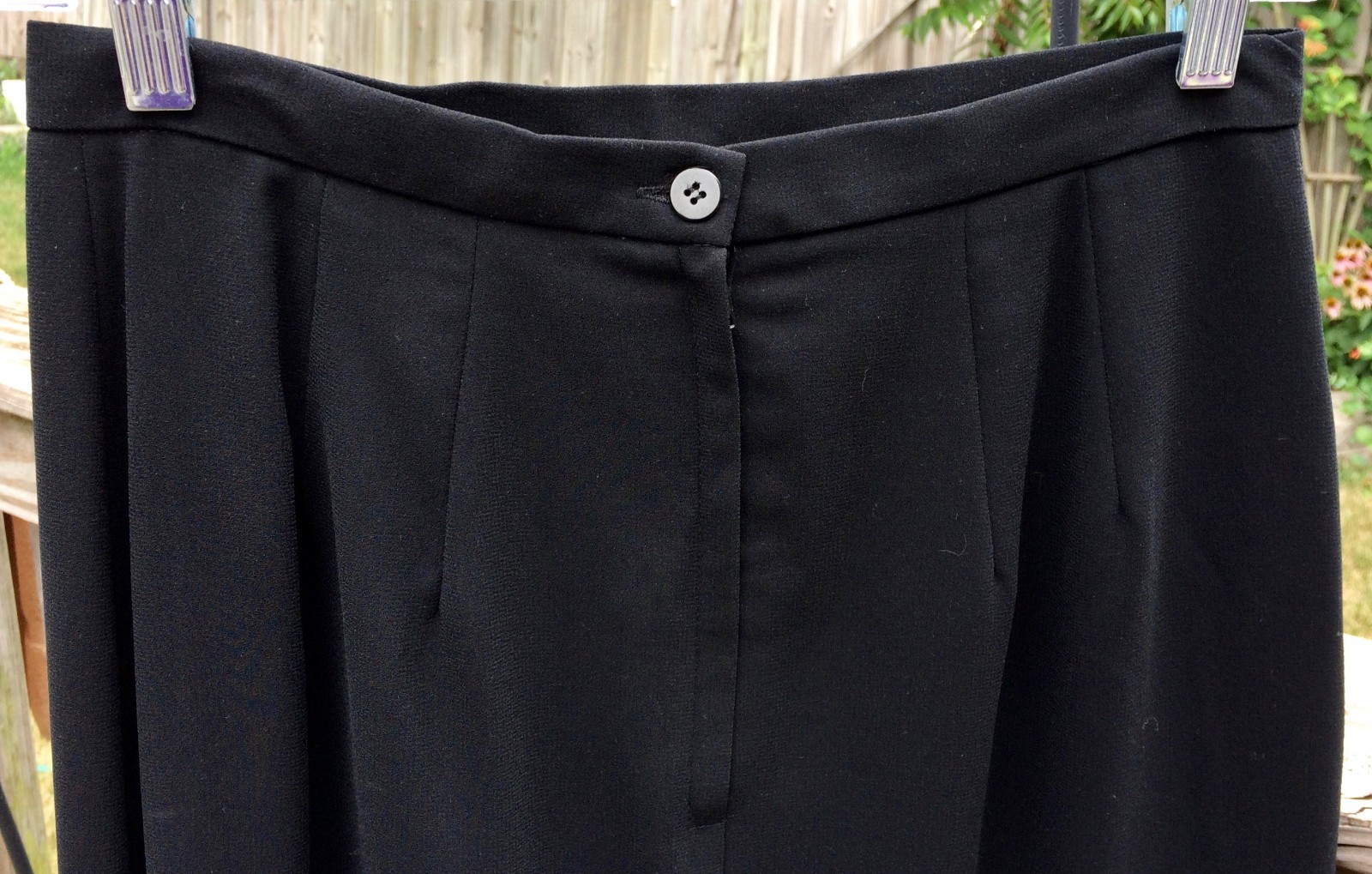 Black Career Skirt Casual Corner Long/Mid Length Pencil/Straight Lined Size 8 LN