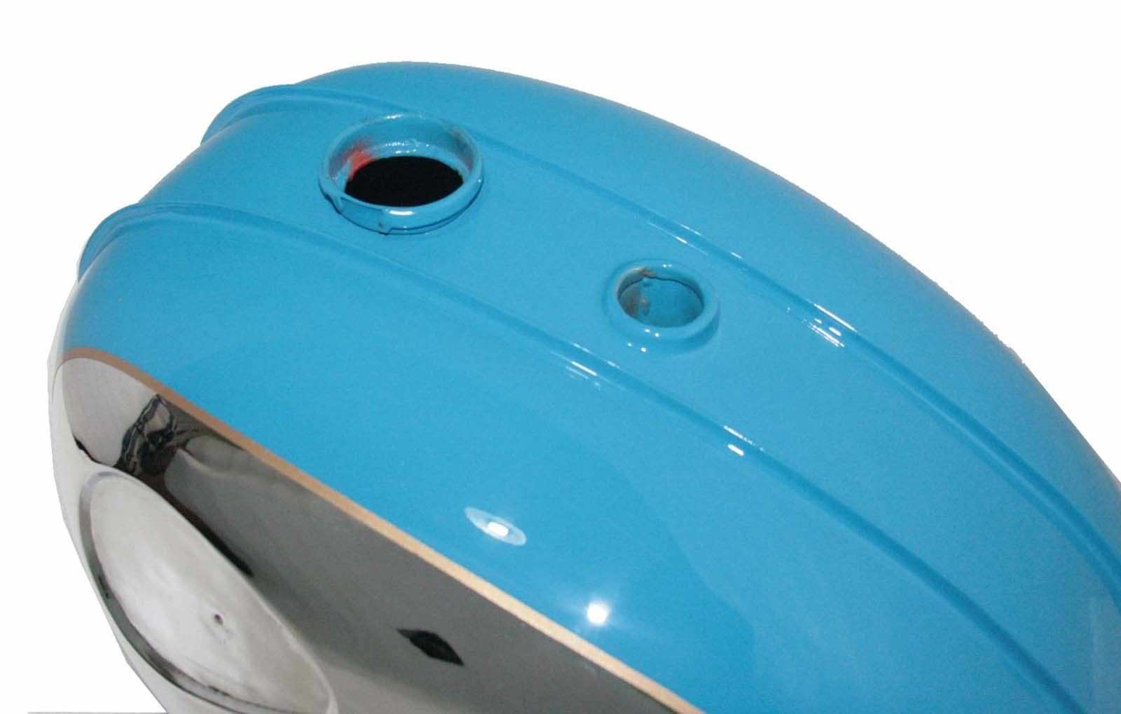 1960 BSA C15 B40 Ss80 SS90 Blue Paint Chrome Plated Petrol Tank