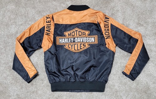 Harley Davidson Jacket Size XS EXTRA SMALL Orange Black