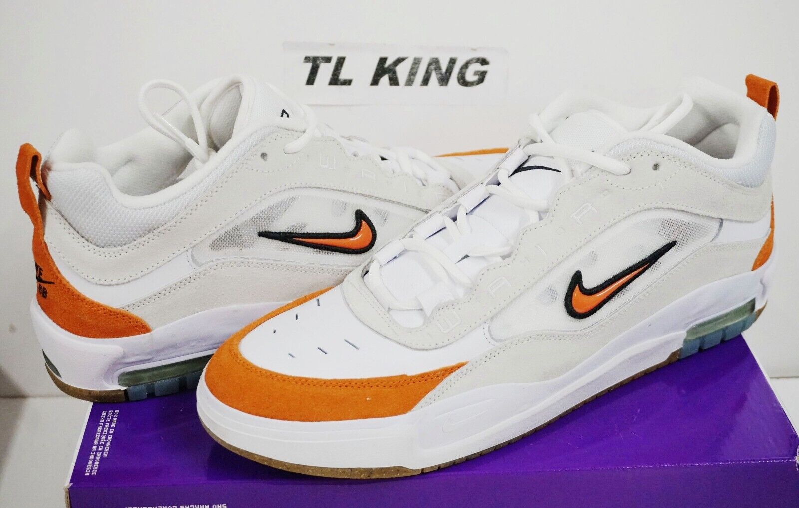 Nike SB Air Max Ishod Wair 2 Skateboard White Orange Gum Nike SB Air Max Ishod Wair 2 Skateboard White Orange Gum