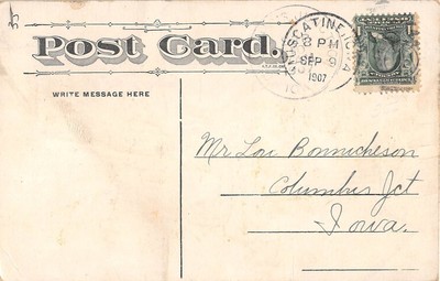 Father Smoking & Relaxing in Easy Chair-1907 Comic PC-I'm The Idle of the Family