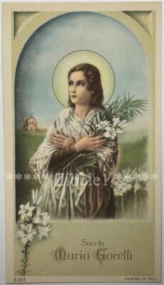 St. Maria Goretti, Vintage Holy Devotional Card.
