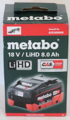 NEW - Metabo 625369000 18V 8.0AH LIHD Battery Pack