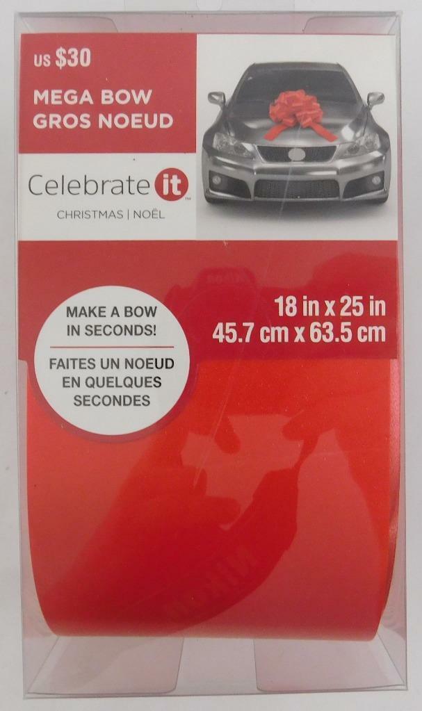 Velvet Car Bow *GIANT CAR BOW* New Car Bow GIANT RED BOW Celebrate It NWT