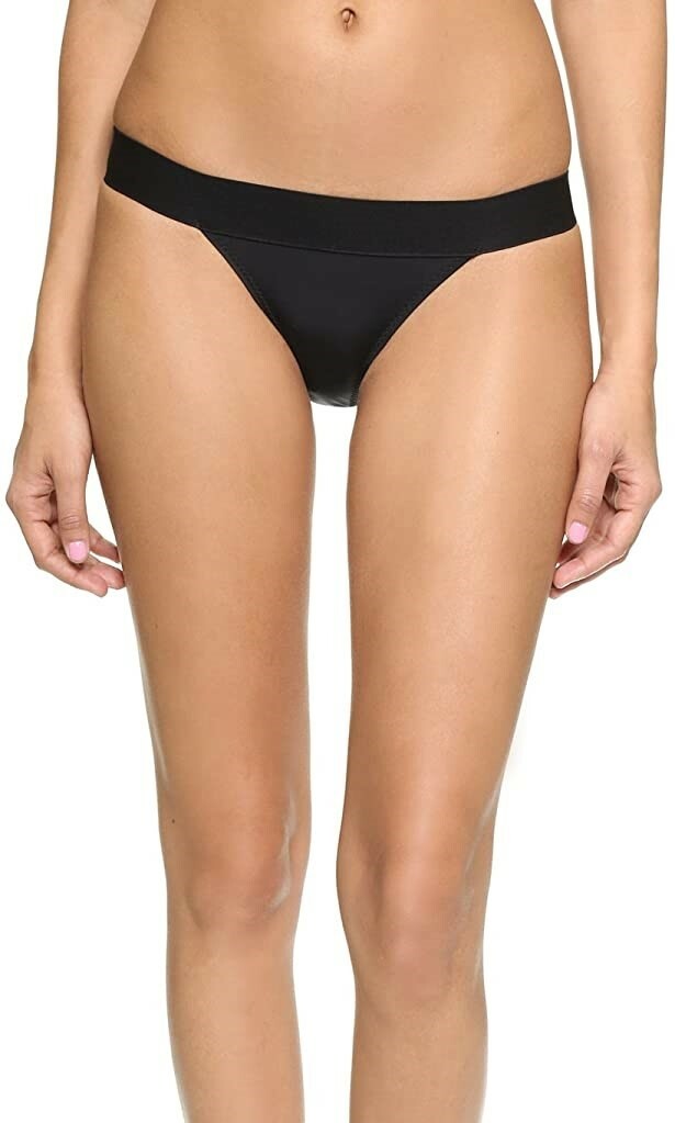 KAMALIKULTURE Women's 239818 Banded Black Bikini Bottoms Swimwear Size S