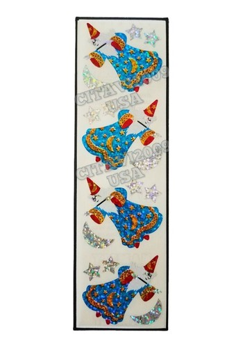 HAMBLY STUDIOS PRISMATIC GLITTER STICKERS BLUE WIZARD MAGIC VINTAGE RARE RETIRED