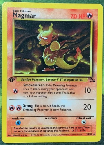 1st Edition Magmar 39/62 - Fossil - Near Mint | eBay