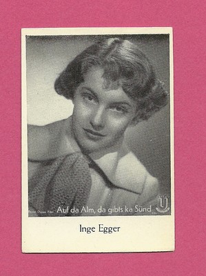 Inge Egger Vintage Kiddy Film Foto Movie Film Star German Card
