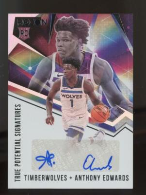 2020 Panini Recon True Potential Signatures Anthony Edwards Auto