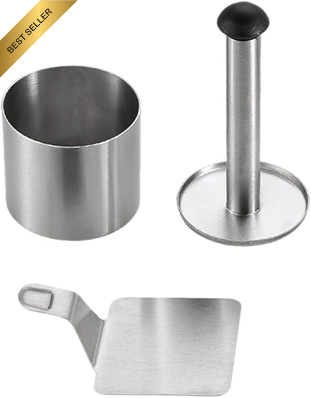 3 PCS Cake Cooking Rings Dessert Mousse Mold Stainless Steel with Pusher for Des