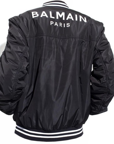 【関税＆送料込み】Balmain Beige Jacquard Bomber Jacket 関税＆送料込み】Balmain Beige Jacquard Bomber Jacket Balmain