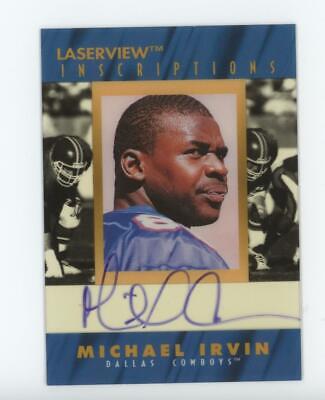 1996 Pinnacle Laserview Inscriptions Michael Irvin 774/3050 Auto Autograph