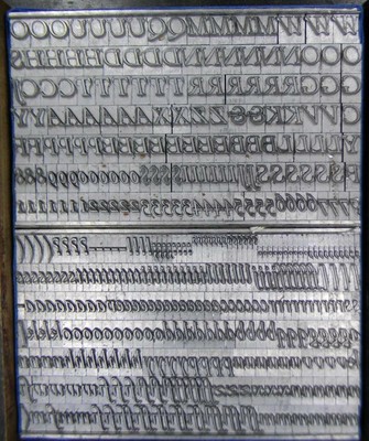 Alphabets Metal Letterpress Print Type  30pt Serif Italic    MM26   8#