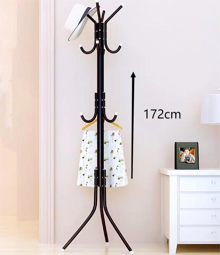 Appendiabiti Cappelliera Da Terra Attaccapann Appendino Piantana Nero 172cm reb