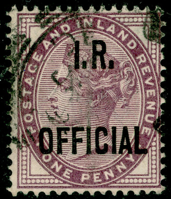 SG O3, ½d lilac, DIE II, USED.