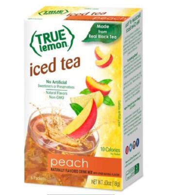  Lemon Iced Tea, Peach, 6 Count (Pack of 12)