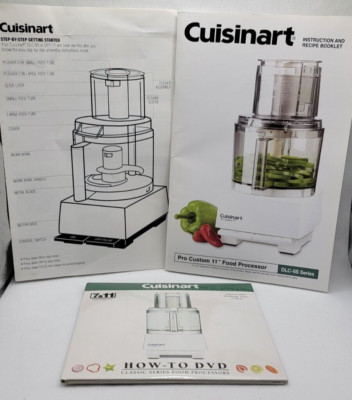 Cuisinart Pro Custom 11 Food Processor DLC-8S Manual Booklets & How To DVD Only