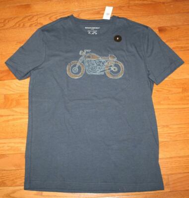 NEW NWT Mens BANANA REPUBLIC Motorcycle Logo Graphic Tee T