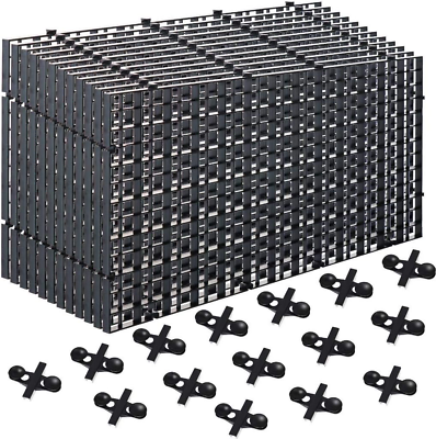 12Pcs Aquarium Fish Tank Divider Plastic Egg Crate Aquarium Filter Bottom Tray